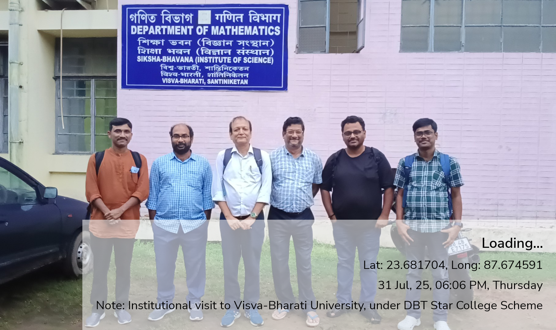 Visit to Visva-Bharati University, Santiniketan