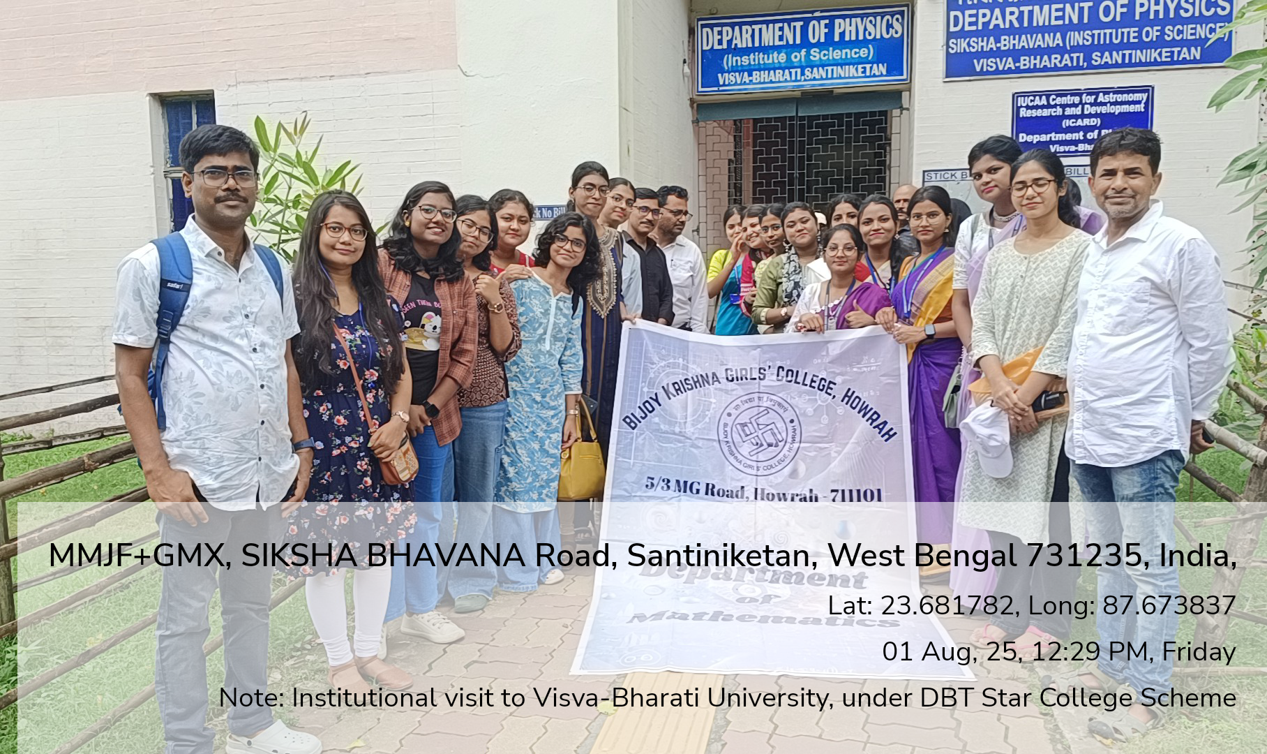 Visit to Visva-Bharati University, Santiniketan